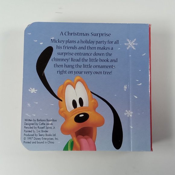Mickey Mouse: A Christmas Surprise Plush Santa Mick Plush Ornament & Board Book - Picture 5 of 5